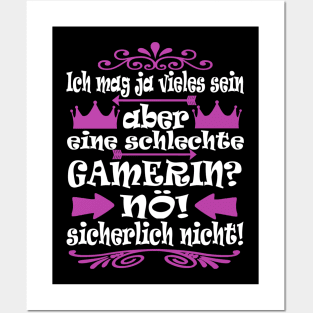 Gamerin Gaming Esport Mädchen Team PC Spruch Posters and Art